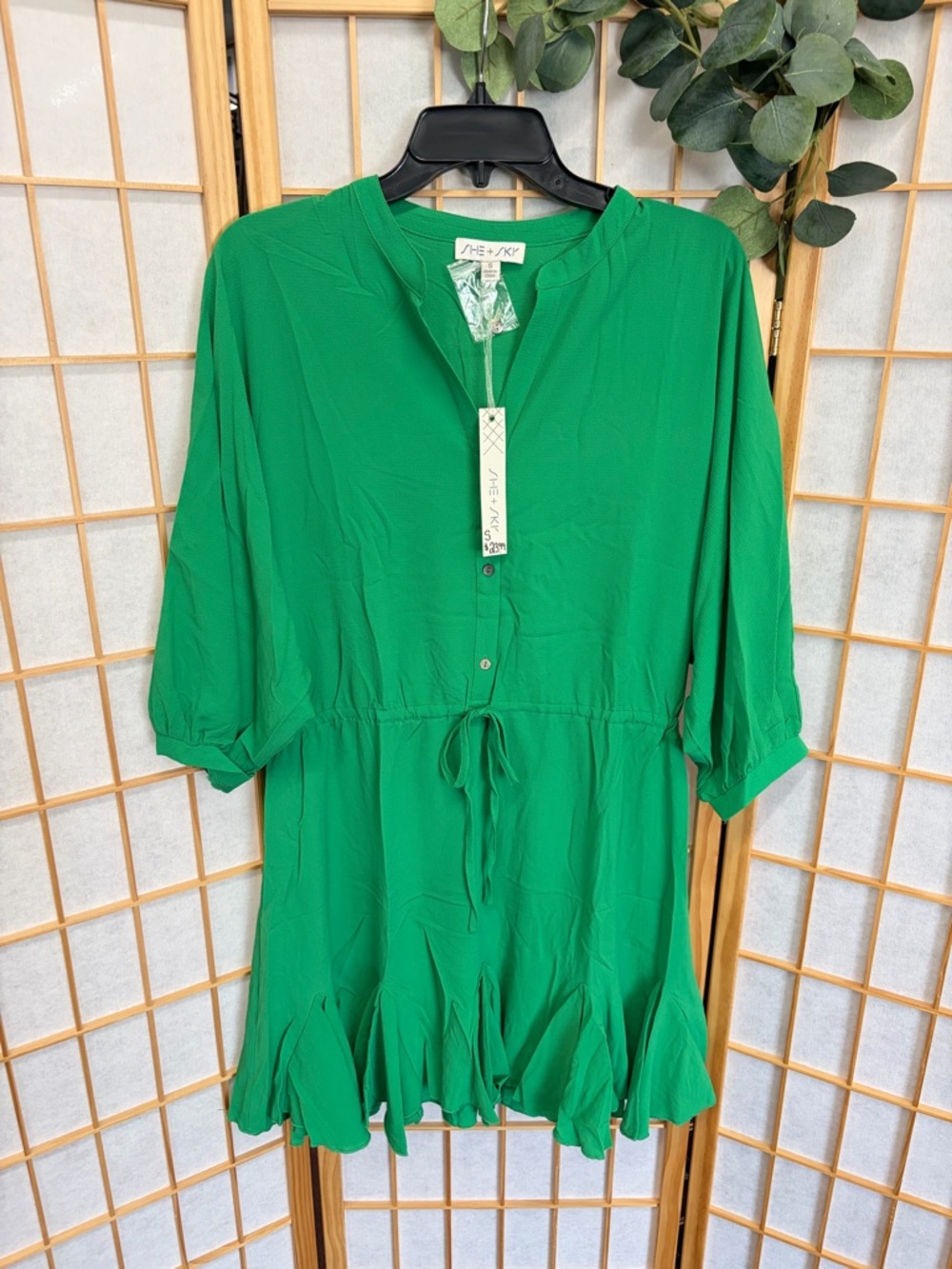 She and Sky Emerald Green Midi Dress